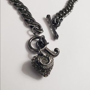 juicy couture heavy chain link Shiny gun metal